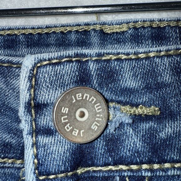 Fubu The Collection Distressed Cropped Jeans Mid Rise Size 30 Waist Y2K - Picture 7 of 11